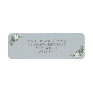 Modern Eucalyptus Wedding Return Address labels