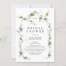 Modern Eucalyptus Wreath Monogram Bridal Shower