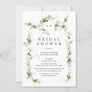 Modern Eucalyptus Wreath Monogram Bridal Shower