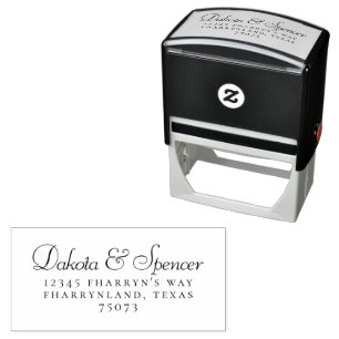 Modern Event or Branding Minimal Script Address Self-inking Stamp