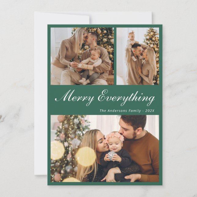 Modern Everything Christmas Holiday Card (Front)