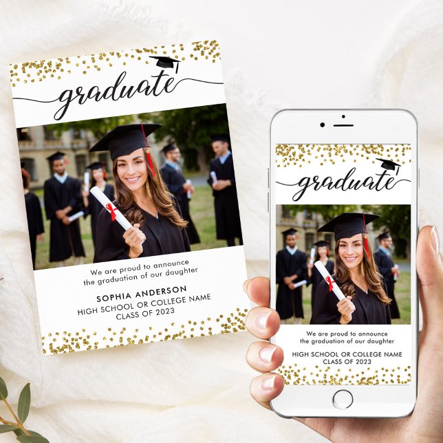 Modern Evite Graduation Announcement (Creator Uploaded)