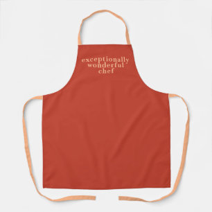 Modern Exceptionally Wonderful Chef Dark Orange Apron