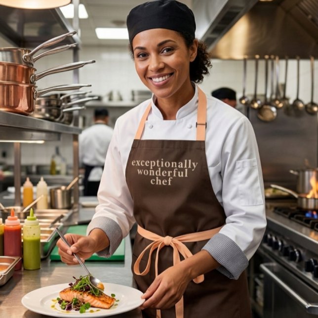 Modern Exceptionally Wonderful Chef Grey Apron (Exceptionally chef apron)