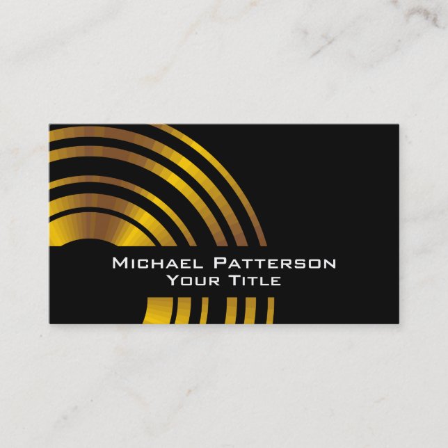 Modern Executive Circles Professional Business Card (Front)