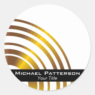 Modern Executive Circles Professional Personalised Classic Round Sticker