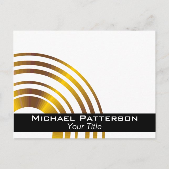 Modern Executive Circles Professional Personalised Postcard (Front)