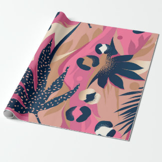 Modern exotic pattern with leopard skin. Creative Wrapping Paper