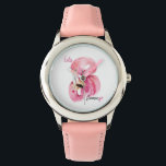 Modern Exotic Pink Let's Flamingo Watercolor   Watch<br><div class="desc">Modern Exotic Pink Let's Flamingo Watercolor</div>