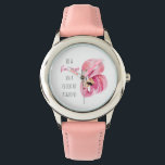 Modern Exotic Pink Watercolor Flamingo With Quote<br><div class="desc">Modern Exotic Pink Watercolor Flamingo With Quote</div>