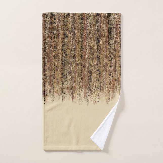 Modern Exotic Safari Abstract Glam Print Bath Towel Set (Hand Towel)