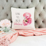 Modern Exotic Stand Tall And BE Fabulous Flamingo Cushion<br><div class="desc">Modern Exotic Stand Tall And BE Fabulous Flamingo</div>