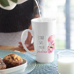 Modern Exotic Stand Tall And BE Fabulous Flamingo Latte Mug<br><div class="desc">Modern Exotic Stand Tall And BE Fabulous Flamingo</div>