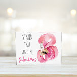 Modern Exotic Stand Tall And BE Fabulous Flamingo Photo Block<br><div class="desc">Modern Exotic Stand Tall And BE Fabulous Flamingo</div>
