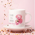 Modern Exotic Stand Tall And BE Fabulous Flamingo Two-Tone Coffee Mug<br><div class="desc">Modern Exotic Stand Tall And BE Fabulous Flamingo</div>