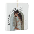 Modern Expecting More Joy Baby Photo Christmas