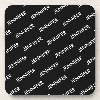 Modern Extravagant You Name It Personalised Black  Coaster