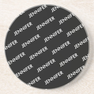 Modern Extravagant You Name It Personalised Black  Coaster