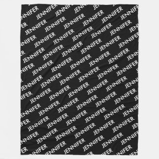 Modern Extravagant You Name It Personalised Black  Fleece Blanket