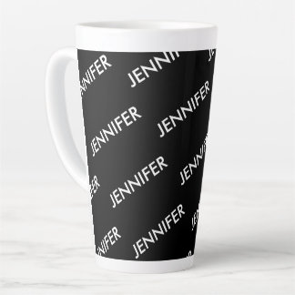 Modern Extravagant You Name It Personalised Black  Latte Mug