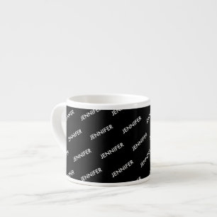 Modern Extravagant You Name It Personalized Black  Espresso Cup