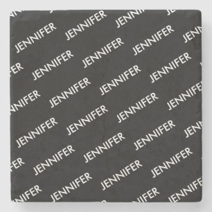 Modern Extravagant You Name It Personalized Black  Stone Coaster
