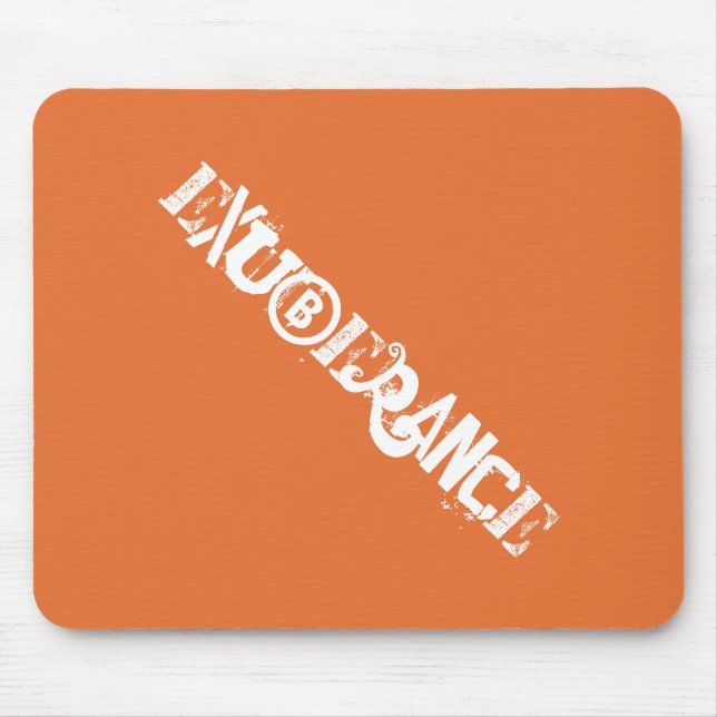 Modern Exuberance Orange Bold Graffiti Typography Mouse Pad (Front)