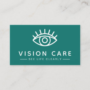 Modern Eye Doctor Clean Optometrist Vision Care Business Card