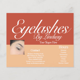 Modern Eyelash Services  Earthy Session Brochure