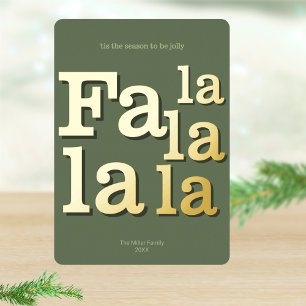 Modern Fa La Green Simple Typography Gold