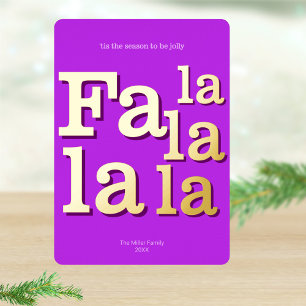 Modern Fa La Purple Simple Typography Gold
