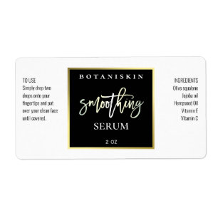 Modern Face And Hair White Serum Labels