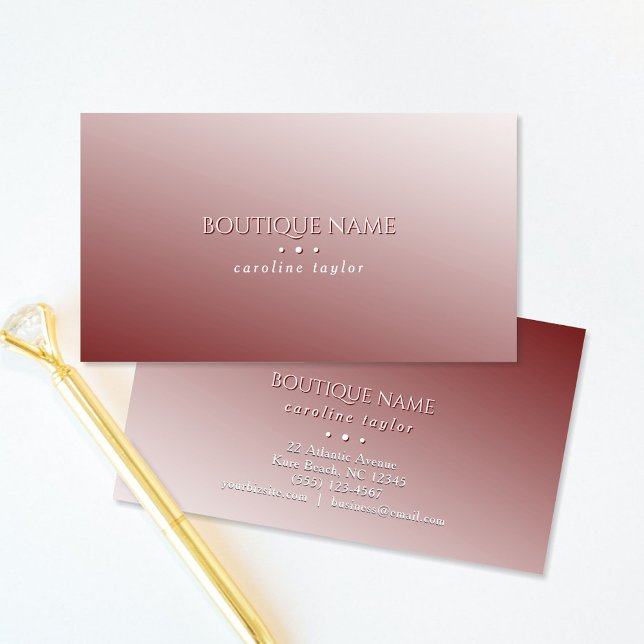 Modern Fade Ombre Red Embossed Effect Enclosure Card (Creator Uploaded)