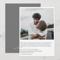 Modern Fairytale Love Story Photo Save The Date In