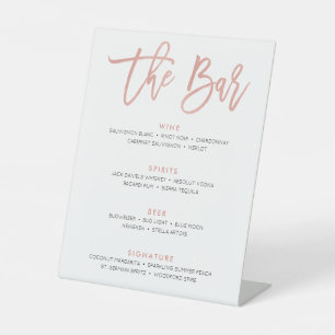 Modern Fairytale Wedding The Bar Menu Sign Drinks