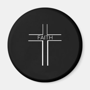 Modern Faith Cross Christian Inspirational Gift Fo Magnet