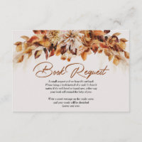 Modern fall and autumn flowers leaves book request