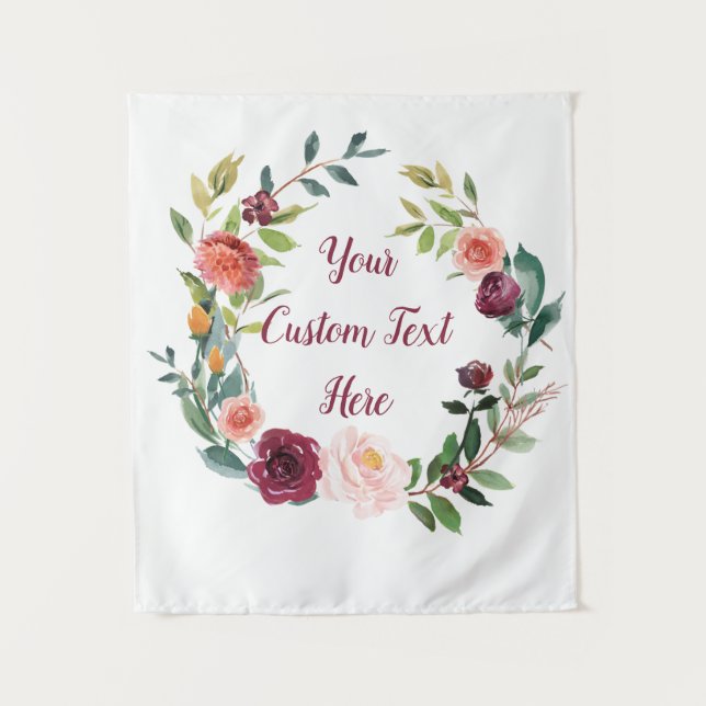 Modern Fall Barn Photo Booth Prop Wedding Backdrop Tapestry (Front)