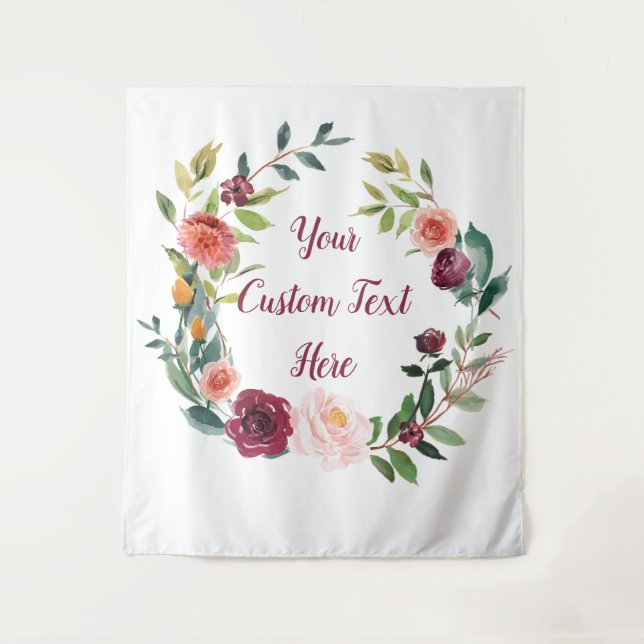 Modern Fall Barn Photo Booth Prop Wedding Backdrop Tapestry (Front)