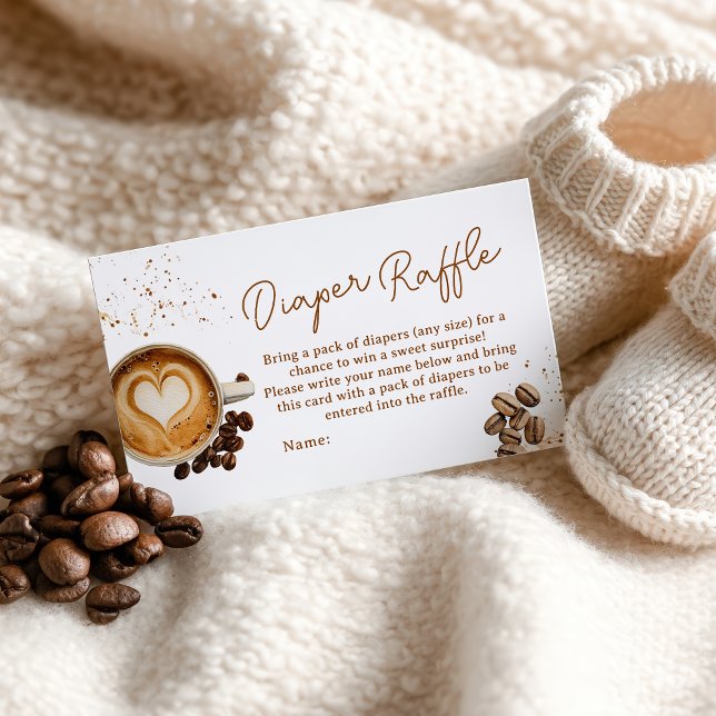 Modern Fall Coffee Baby Shower Diaper Baby Shower Enclosure Card (Modern Fall Coffee Baby Shower Diaper Baby Shower Enclosure Card)