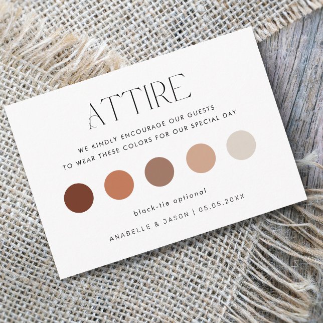 Modern Fall Colour Palette Wedding Guest Attire Enclosure Card (Creator Uploaded)