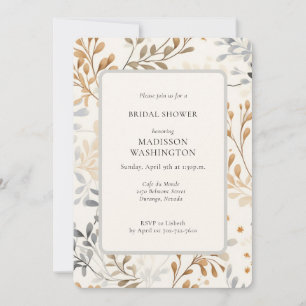 Modern Fall Foliage Bridal Shower with QR Code Invitation