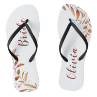 Modern Fall Greenery Geometric Personalised bride