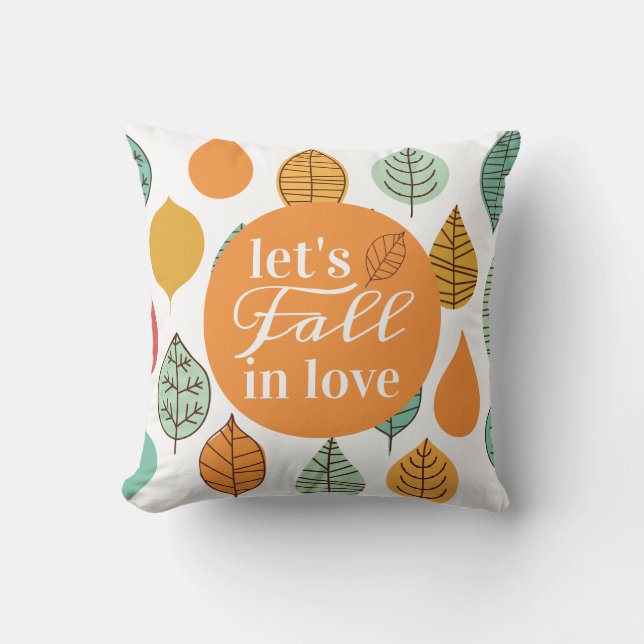 Modern Fall Leaf Pattern Cushion (Front)