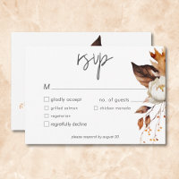 Modern Fall Neutral Floral Frame Wedding
