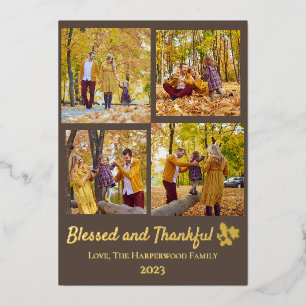 Modern Fall Thanksgiving Family photo Collage