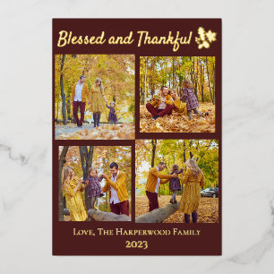 Modern Fall Thanksgiving Family photo Collage