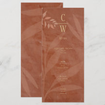 Modern FALL Wedding Terracotta Gold Leaves