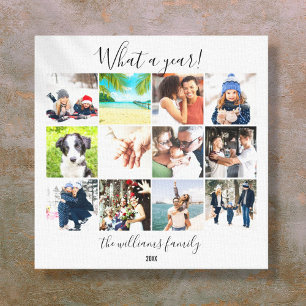 Modern Family 12 Photo Collage What A Year Canvas Print