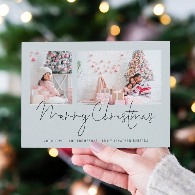 Modern Family 2 Photos Script Blue Merry Christmas (Creator Uploaded)